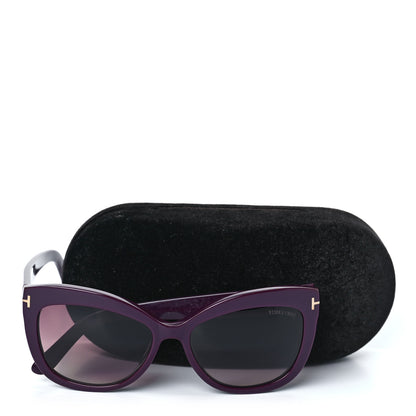 Tom Ford Acetate Alistair Cat Eye Sunglasses TF524 Purple 7 of 7