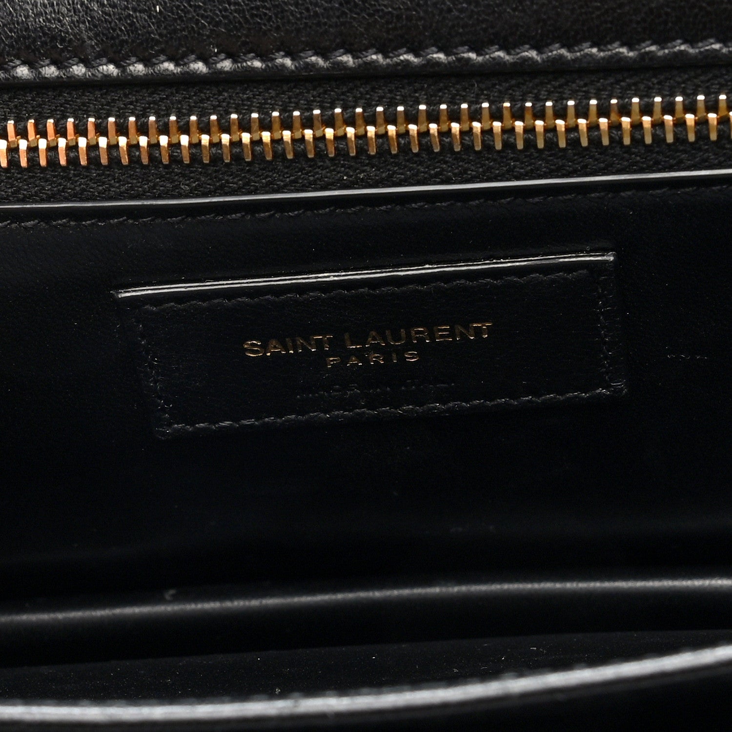 Saint Laurent Lambskin Carre Quilted Le Maillon Satchel Black 6 of 9