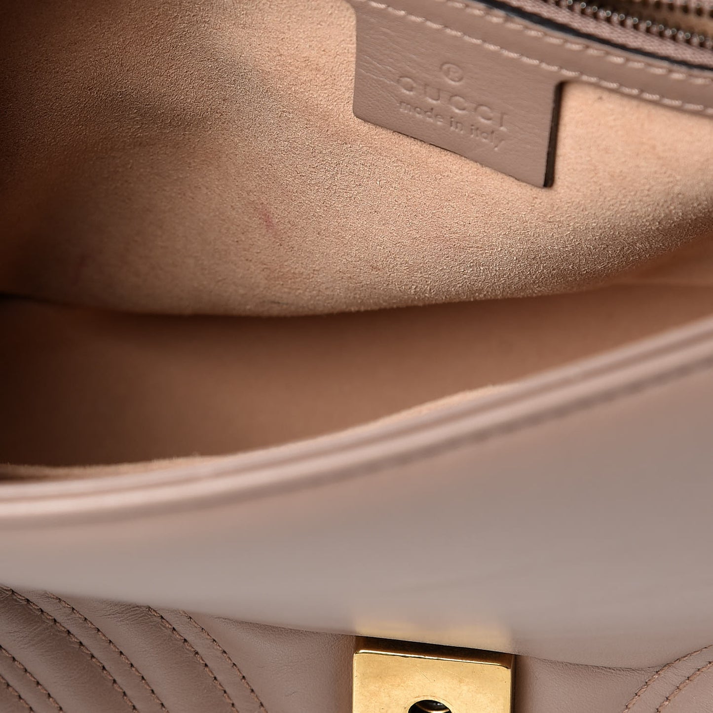 Calfskin Matelasse Small GG Marmont Top Handle Shoulder Bag Porcelain Rose