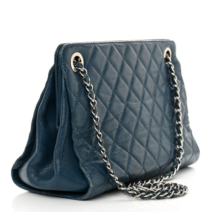 Chanel Caviar Quilted Timeless CC Shopping Tote Blue 3 of 16