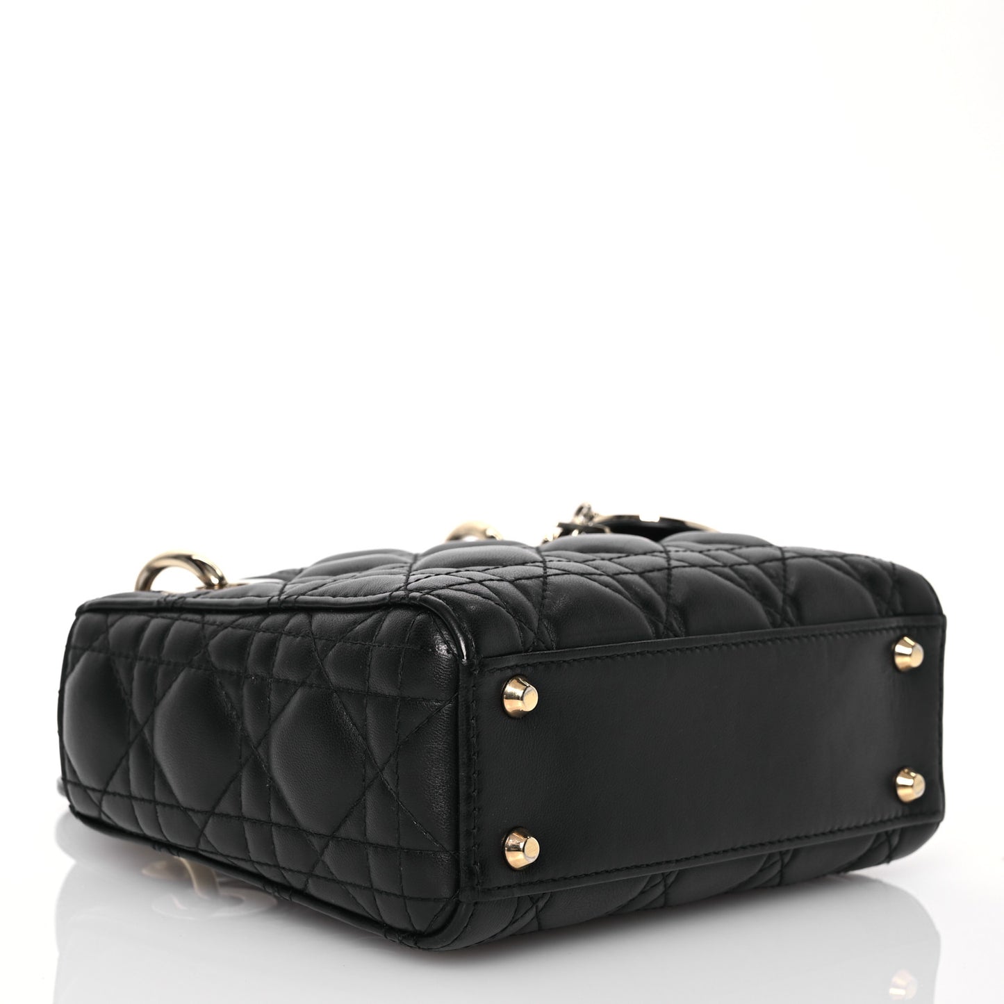 Lambskin Cannage Mini Lady Dior Black