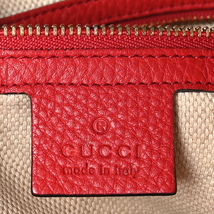 Gucci Pebbled Calfskin Large Soho Hobo Tabasco Red 6 of 15