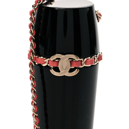 Chanel Lucite Lipstick Case On Chain Black Pink 5 of 8