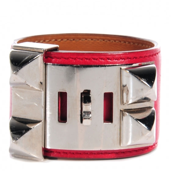 Hermes Box Collier de Chien CDC Bracelet S Rouge Vif 3 of 3