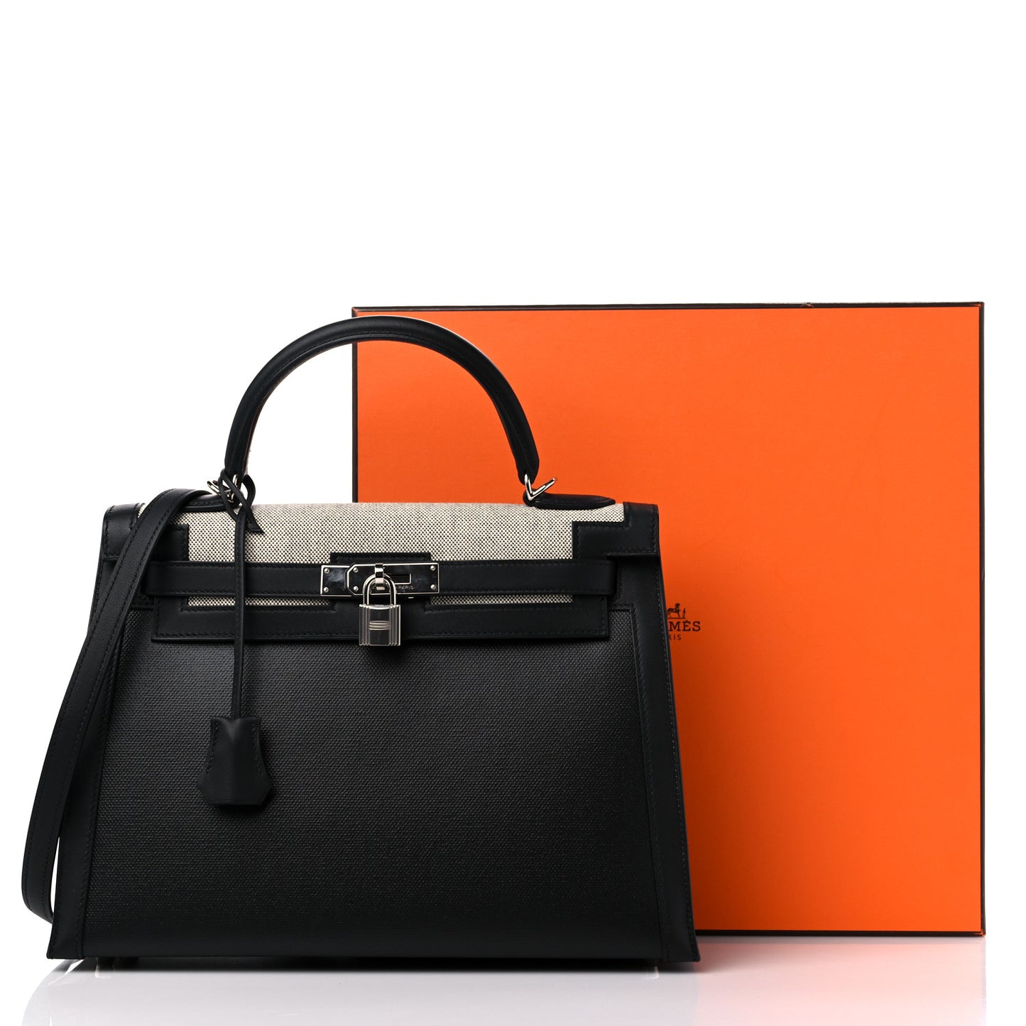 Berline Toile Swift Kelly Sellier 32 Black Ecru