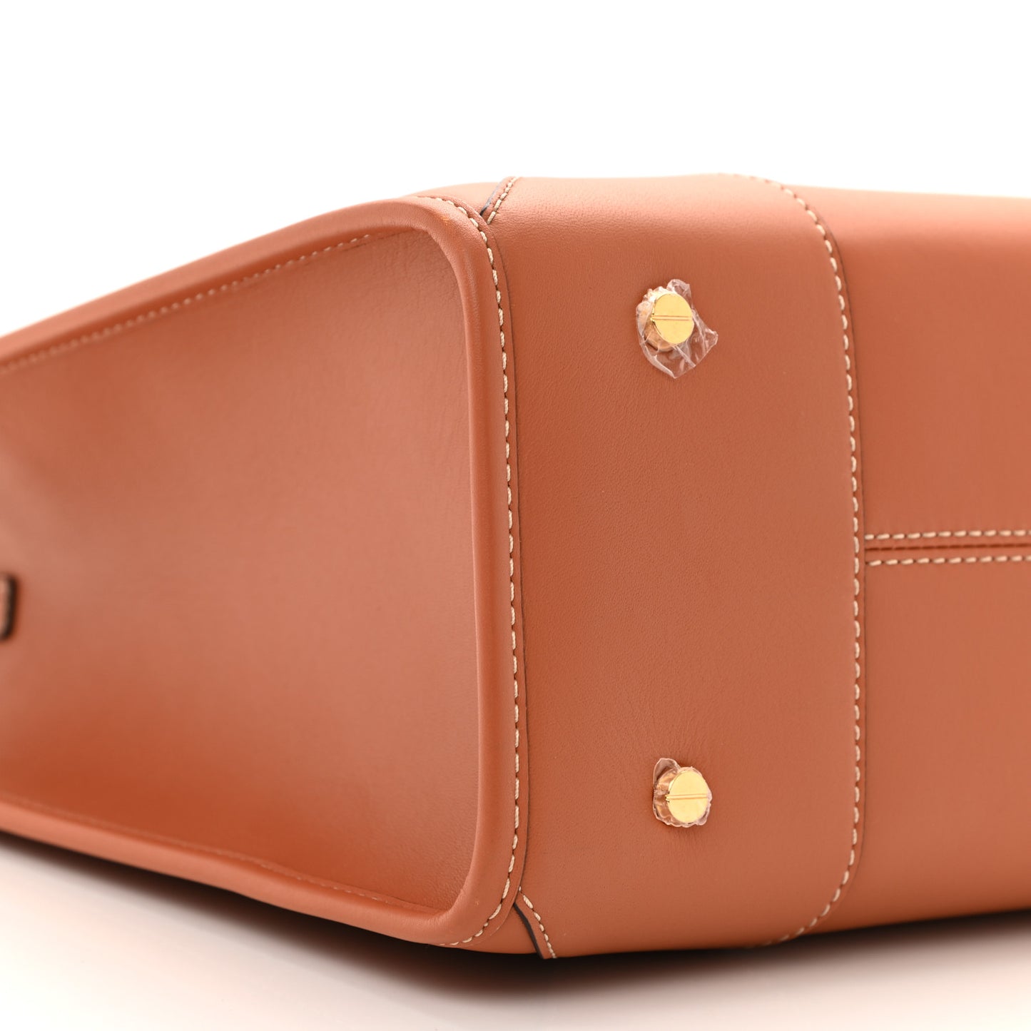 Calfskin Logo Large Tote Cognac