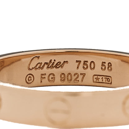 Cartier 18K Pink Gold 3.5mm LOVE Wedding Band Ring 58 8.5 4 of 5