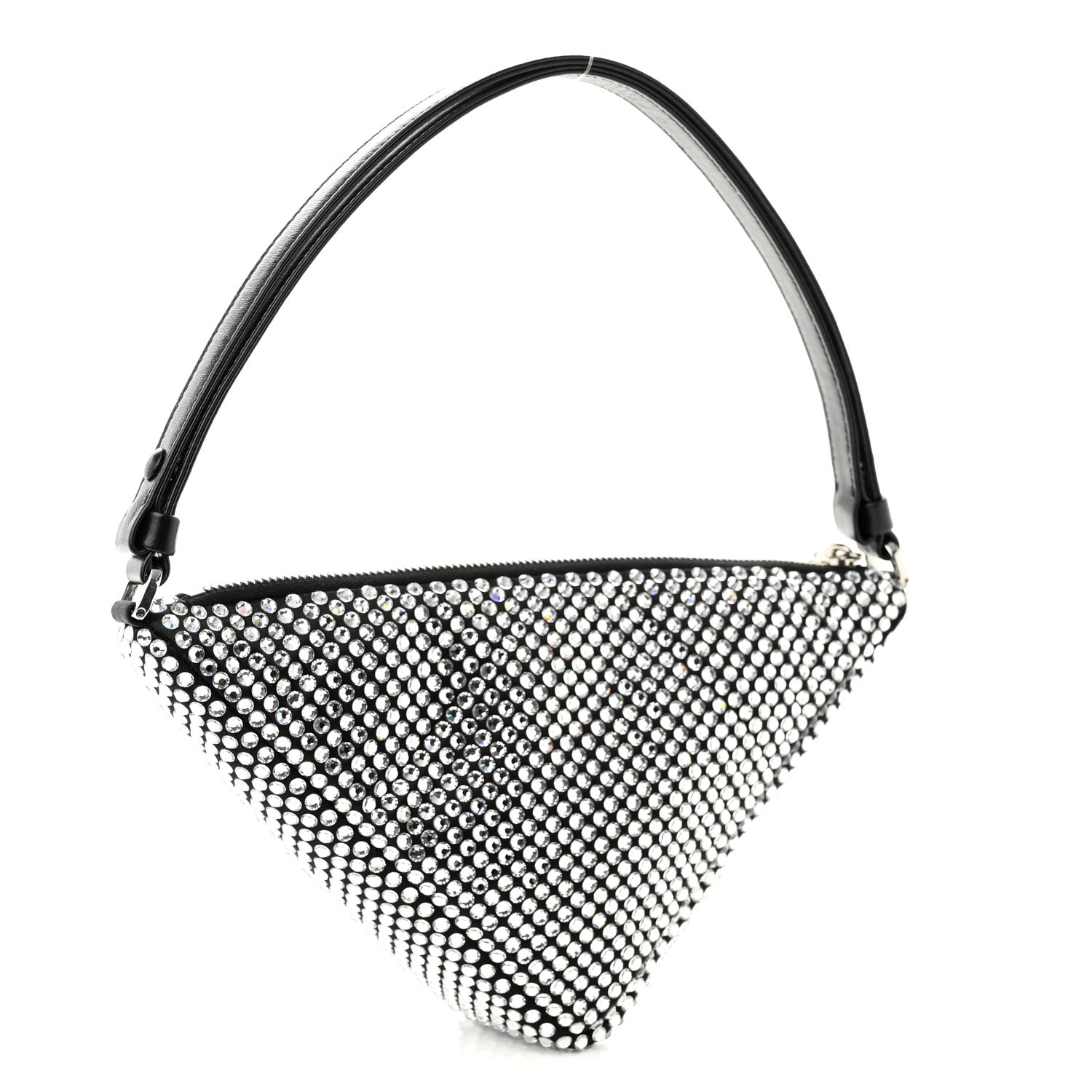 Prada Satin Crystal Triangle Pouch Cristal 3 of 11