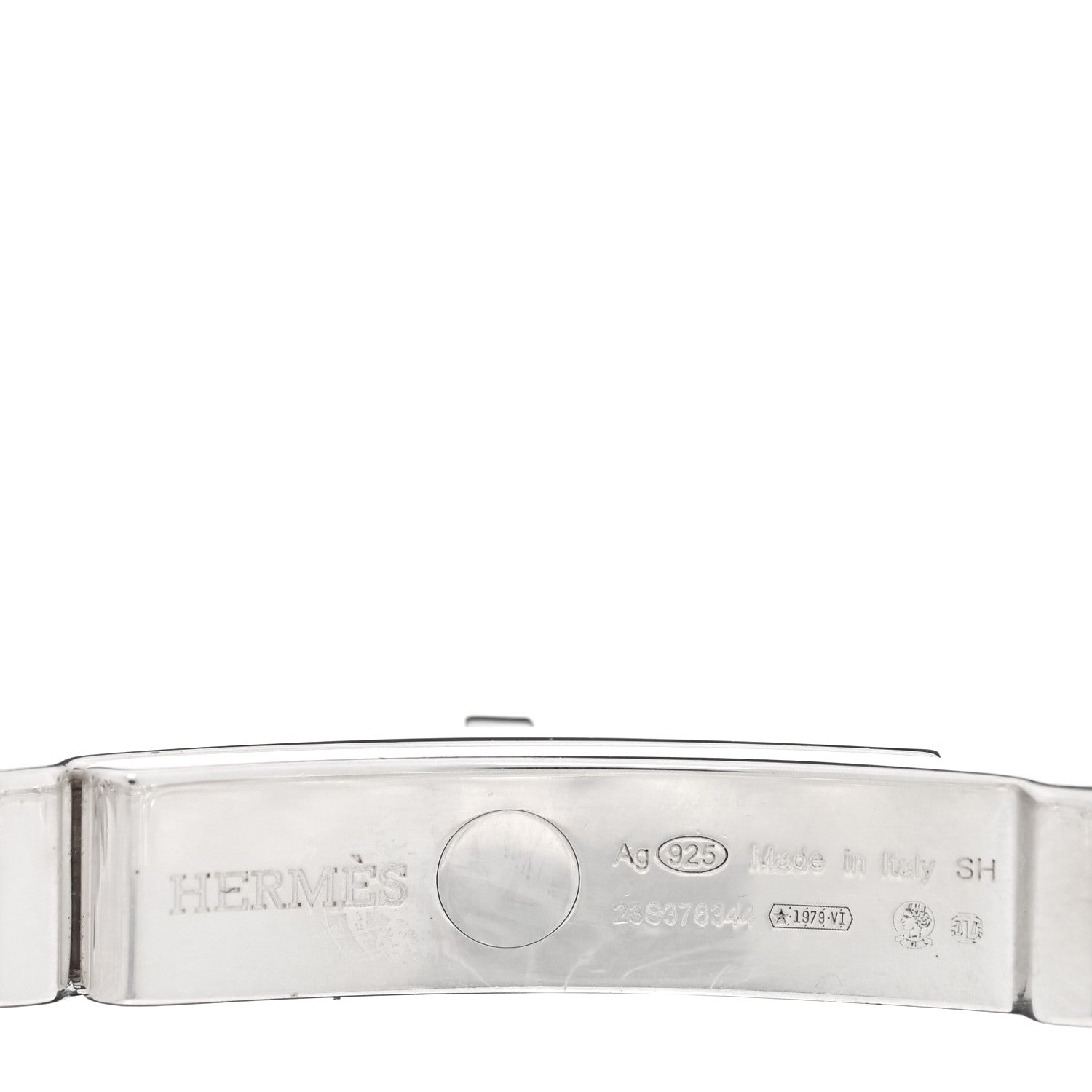 Hermes Sterling Silver TPM Kelly Gourmette Bracelet SH 3 of 4