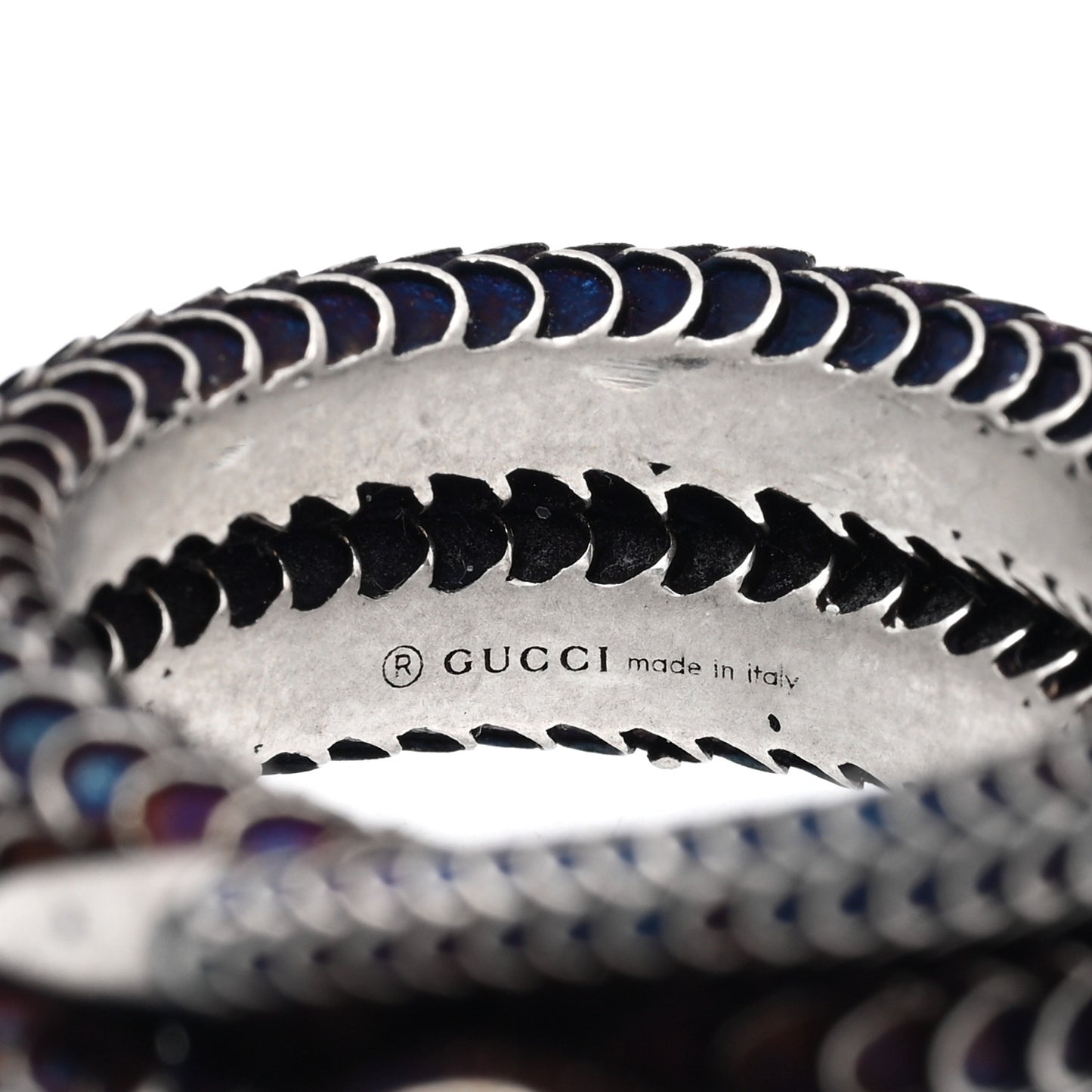 Sterling Silver Gucci Garden Snake Ring 52 6
