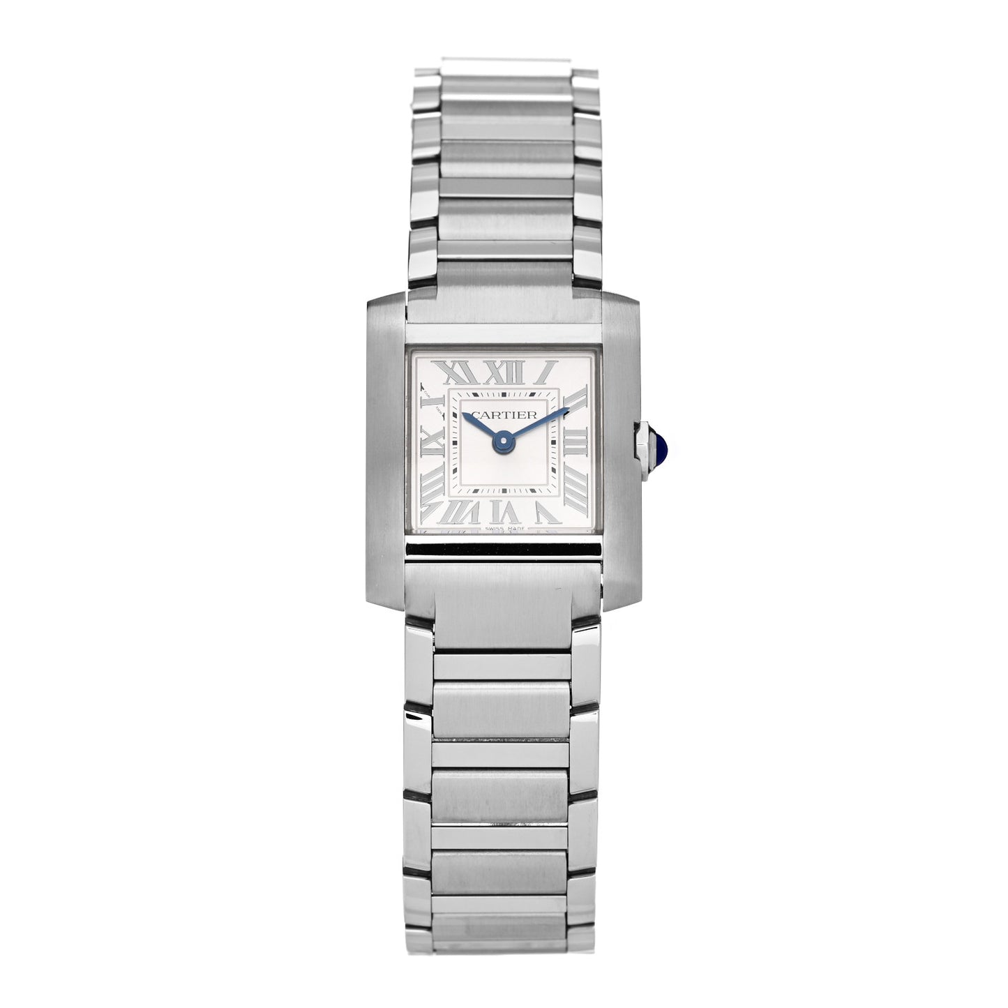 Stainless Steel 21mm Tank Francaise Quartz Watch Silver