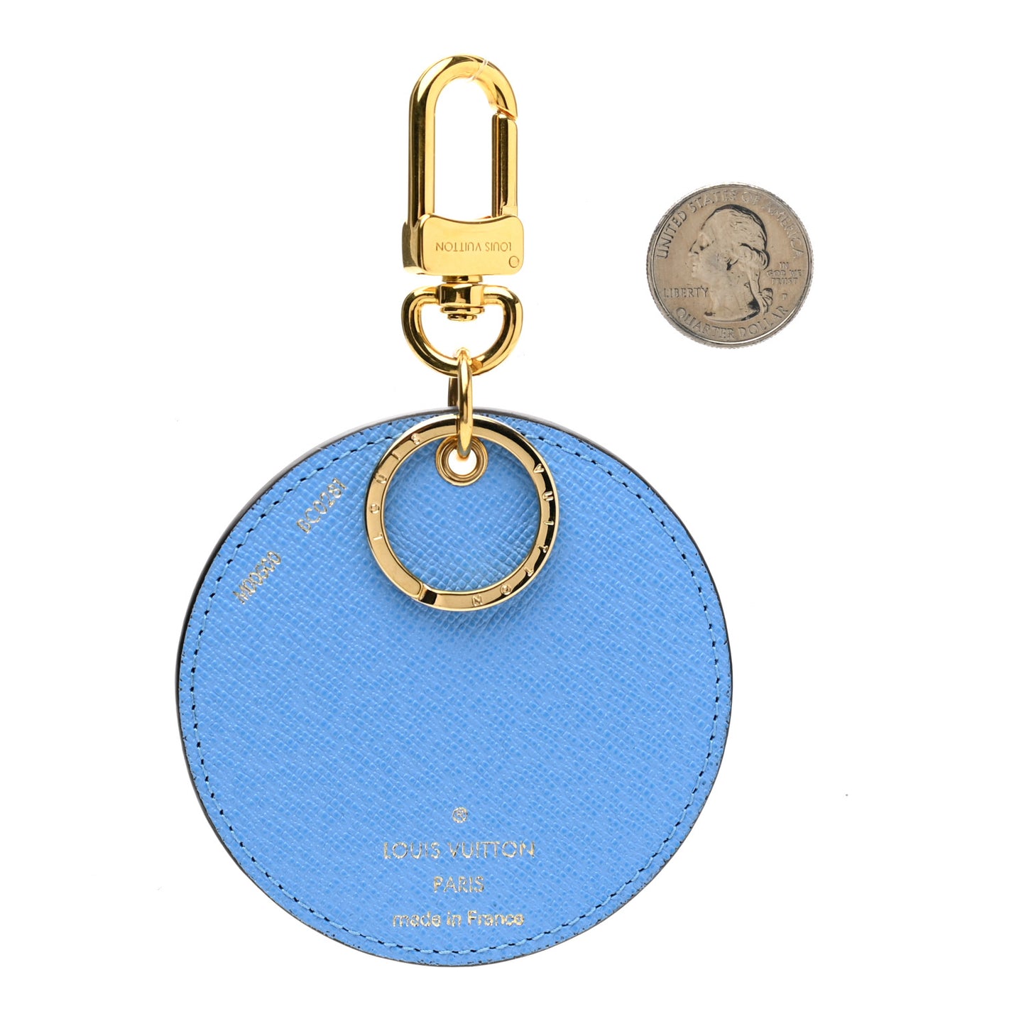 Monogram 2021 Christmas Animation China Wall Bag Charm Key Ring Myosotis Blue