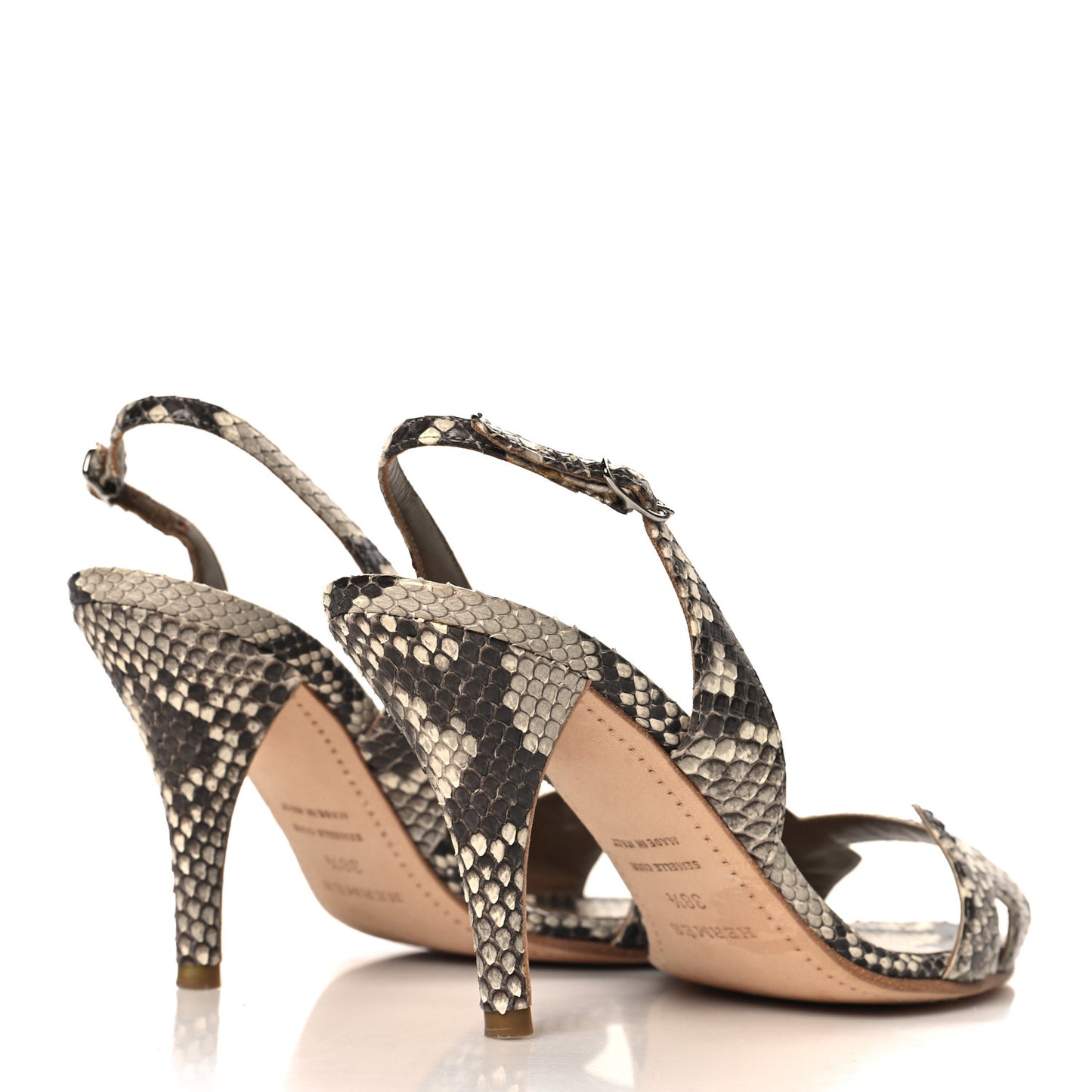 Snakeskin Night 70 Sandals 38.5 Granit
