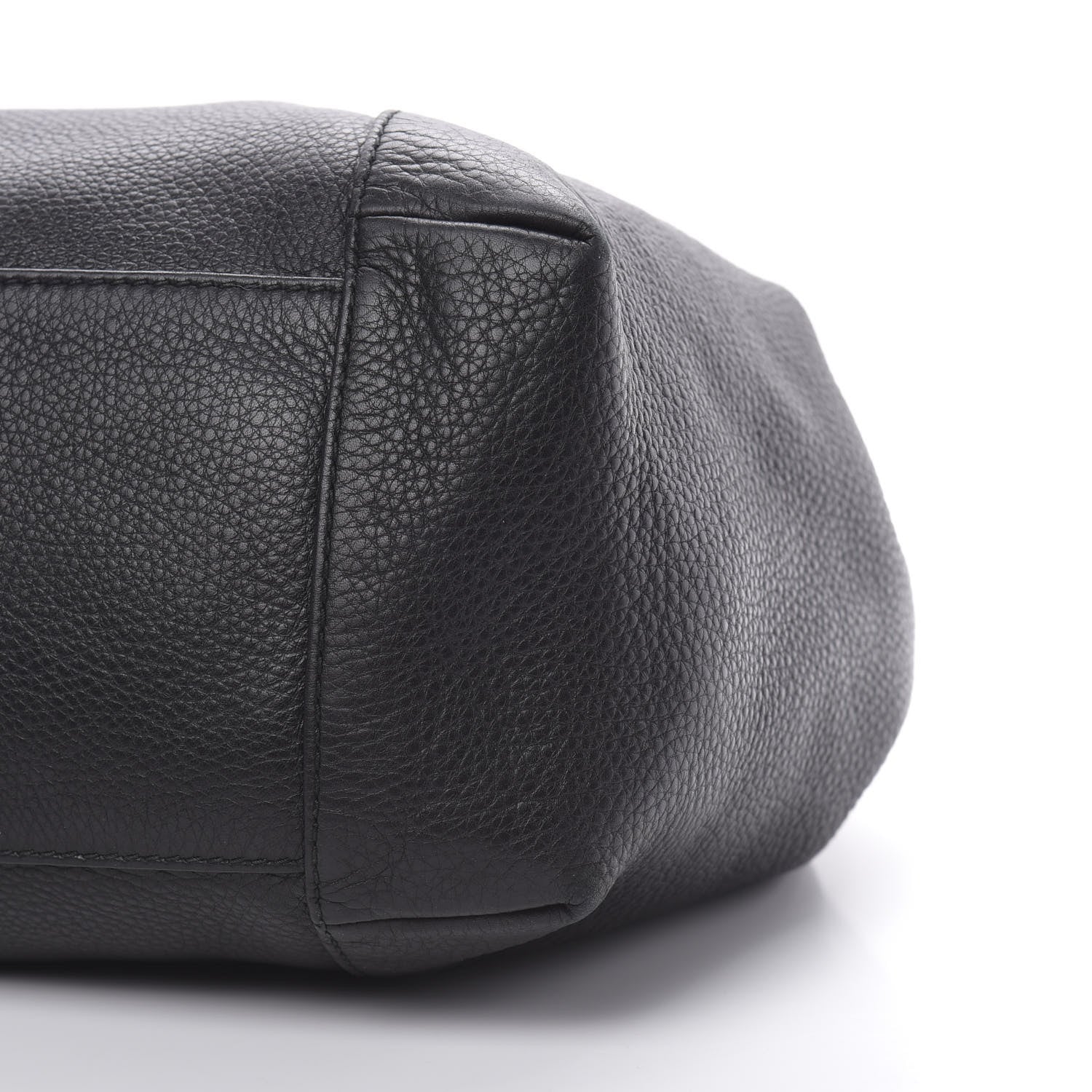 Gucci Pebbled Calfskin Medium Greenwich Shoulder Bag Black 10 of 12