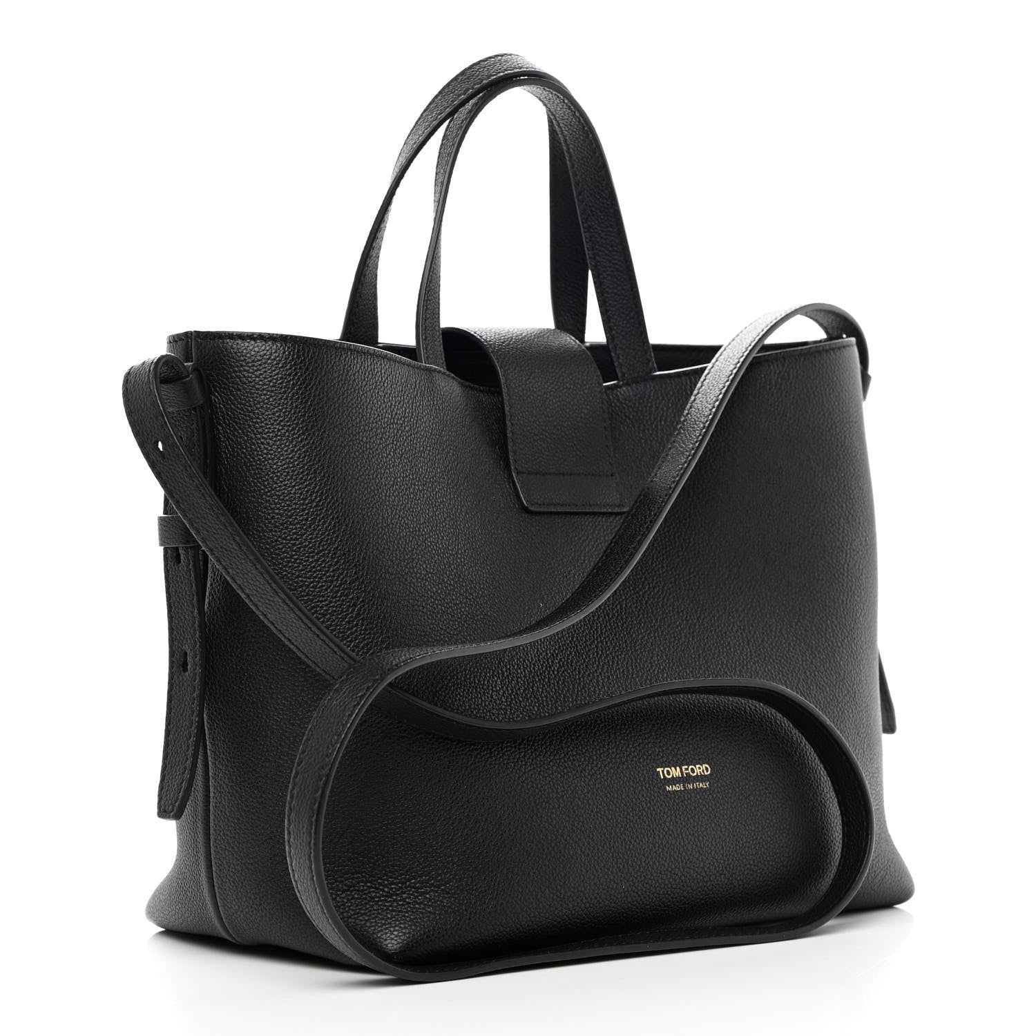Tom Ford Grained Calfskin Mini TF East West Tote Black 3 of 15