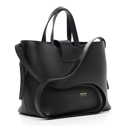 Tom Ford Grained Calfskin Mini TF East West Tote Black 3 of 15