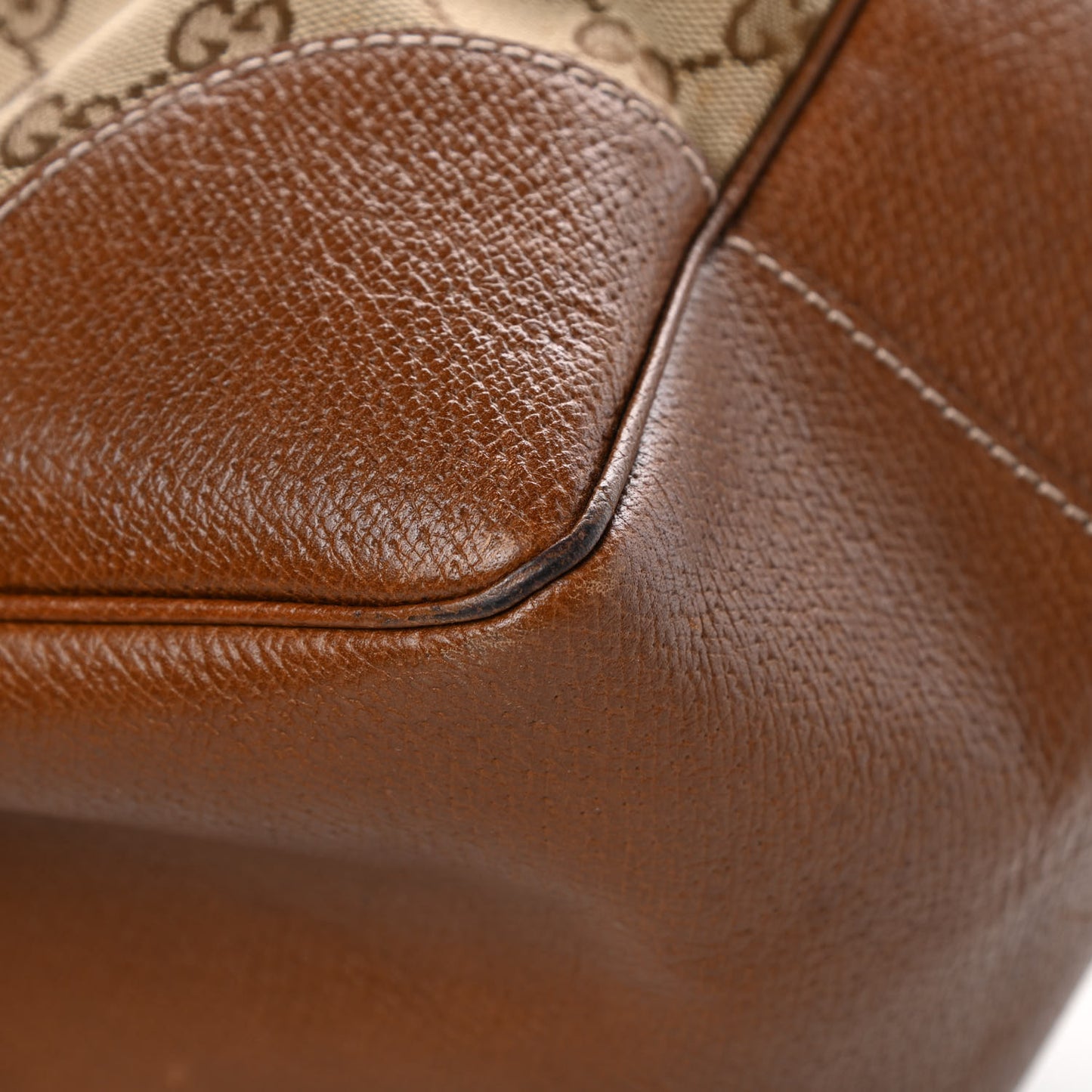 Monogram Medium Bree Zippered Tote Beige Tabacco