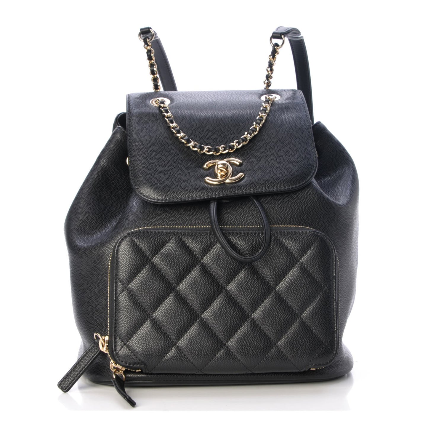 Caviar Quilted Business Affinity Backpack Black