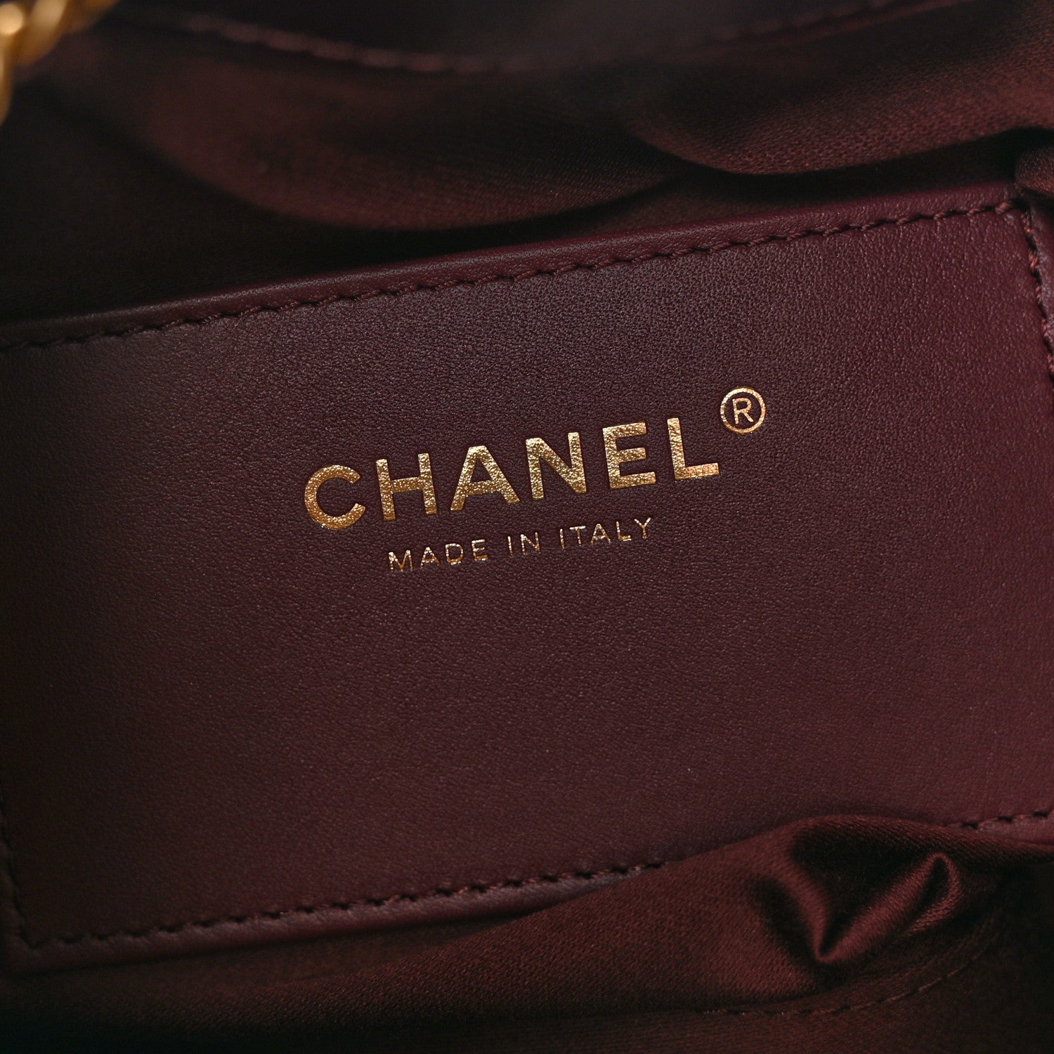 Chanel Shiny Crumpled Calfskin Quilted Small Chanel 25 Handbag Burgundy 6 of 11