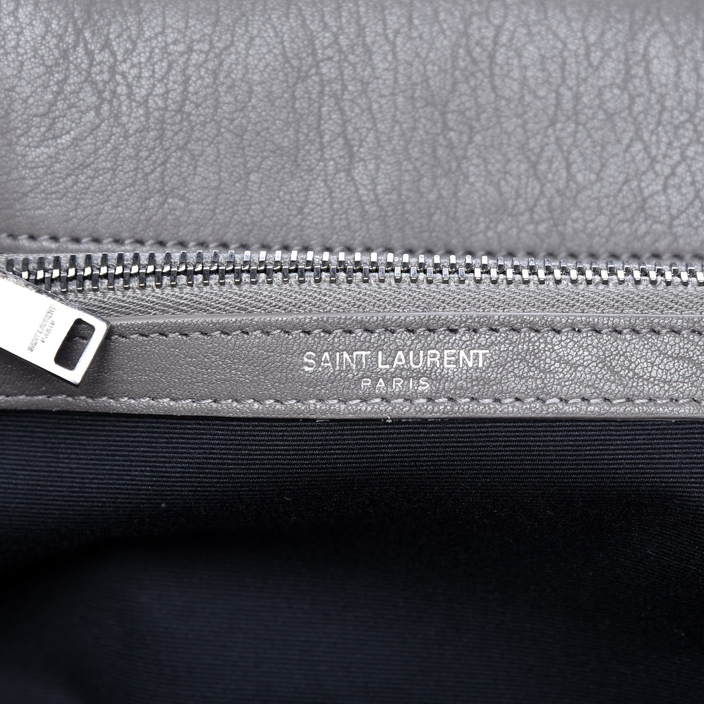 Sheepskin Medium West Hollywood Monogram Fold-Over Bag Grey