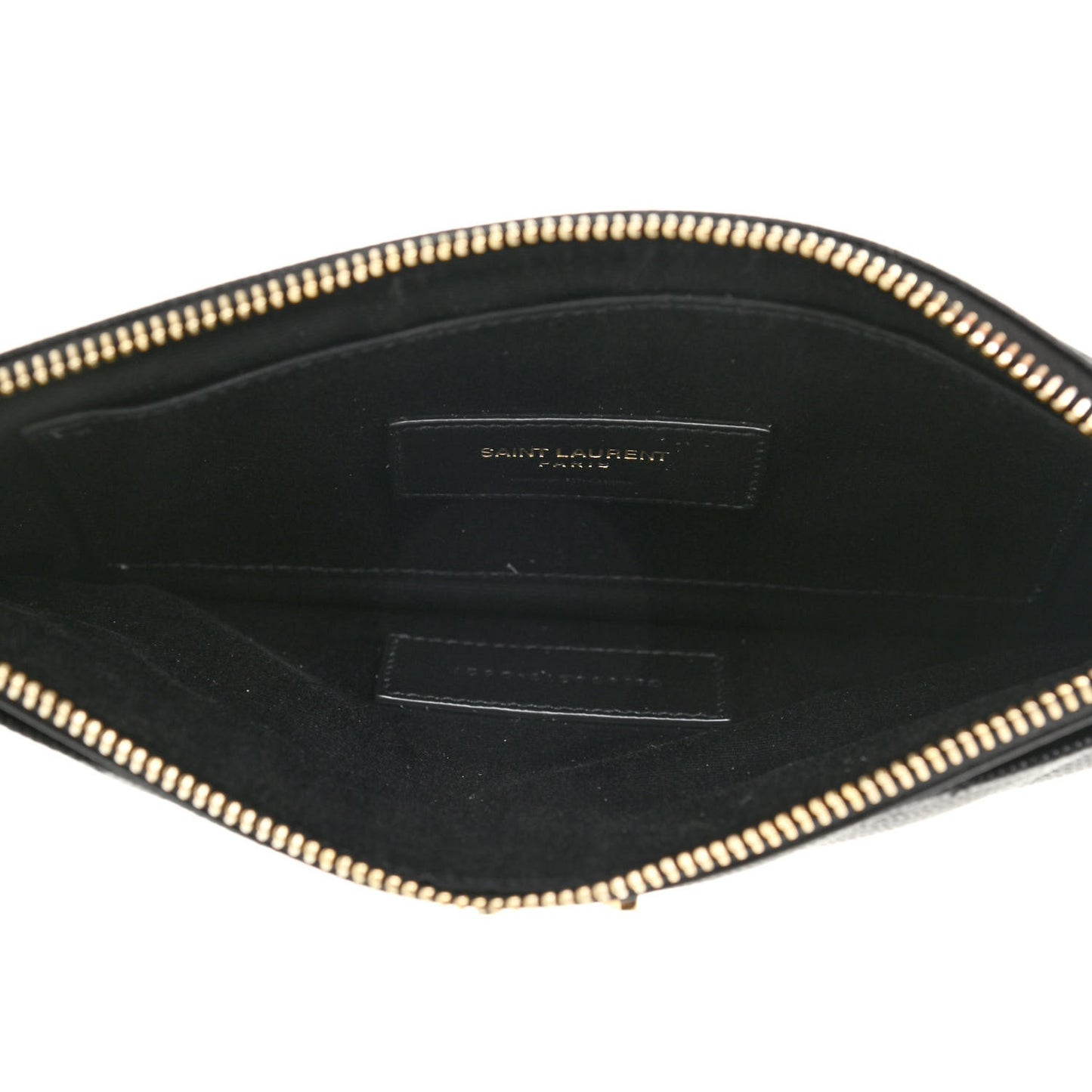 Grain De Poudre Chevron Monogram Large Bill Pouch Black