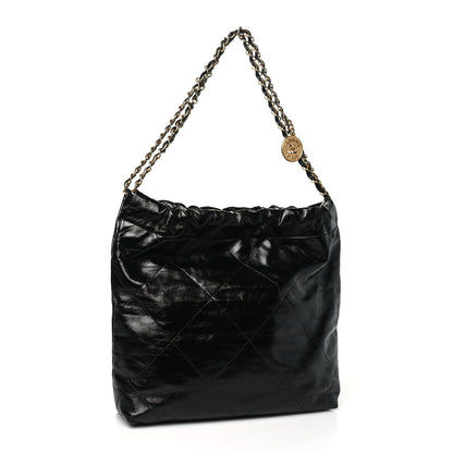 Chanel Shiny Calfskin Quilted Small Chanel 22 Black 3 of 10