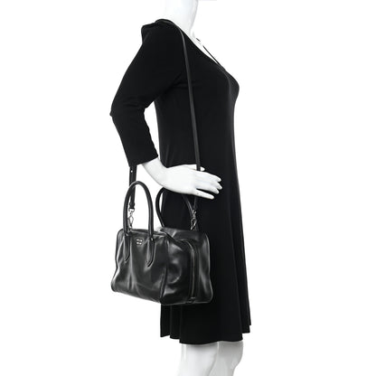 Prada Soft Calf Medium Inside Tote Black Mughetto 2 of 12