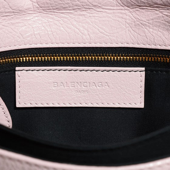 Balenciaga Agneau Giant 12 Gold Hardware Envelope Clutch Rose Poudre 6 of 18