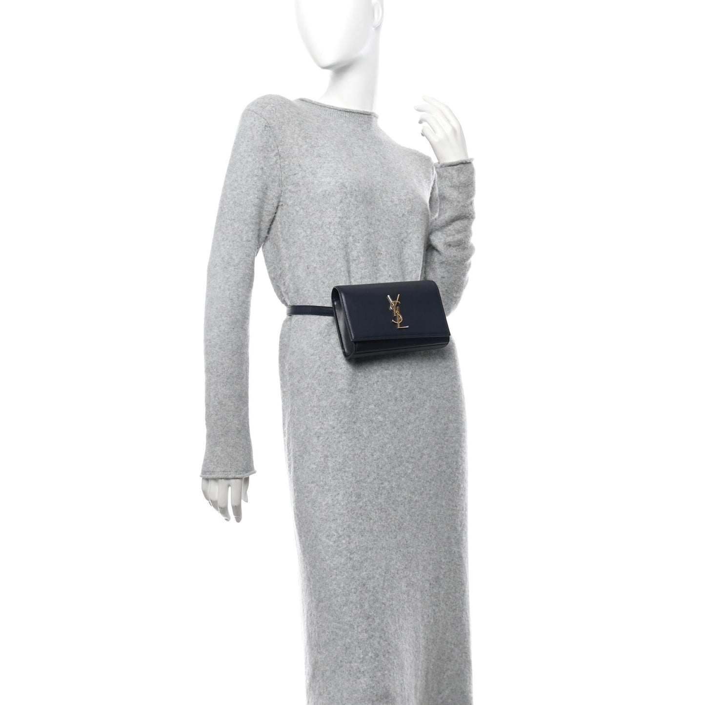 Smooth Calfskin Monogram Kate Belt Bag Deep Marine Black