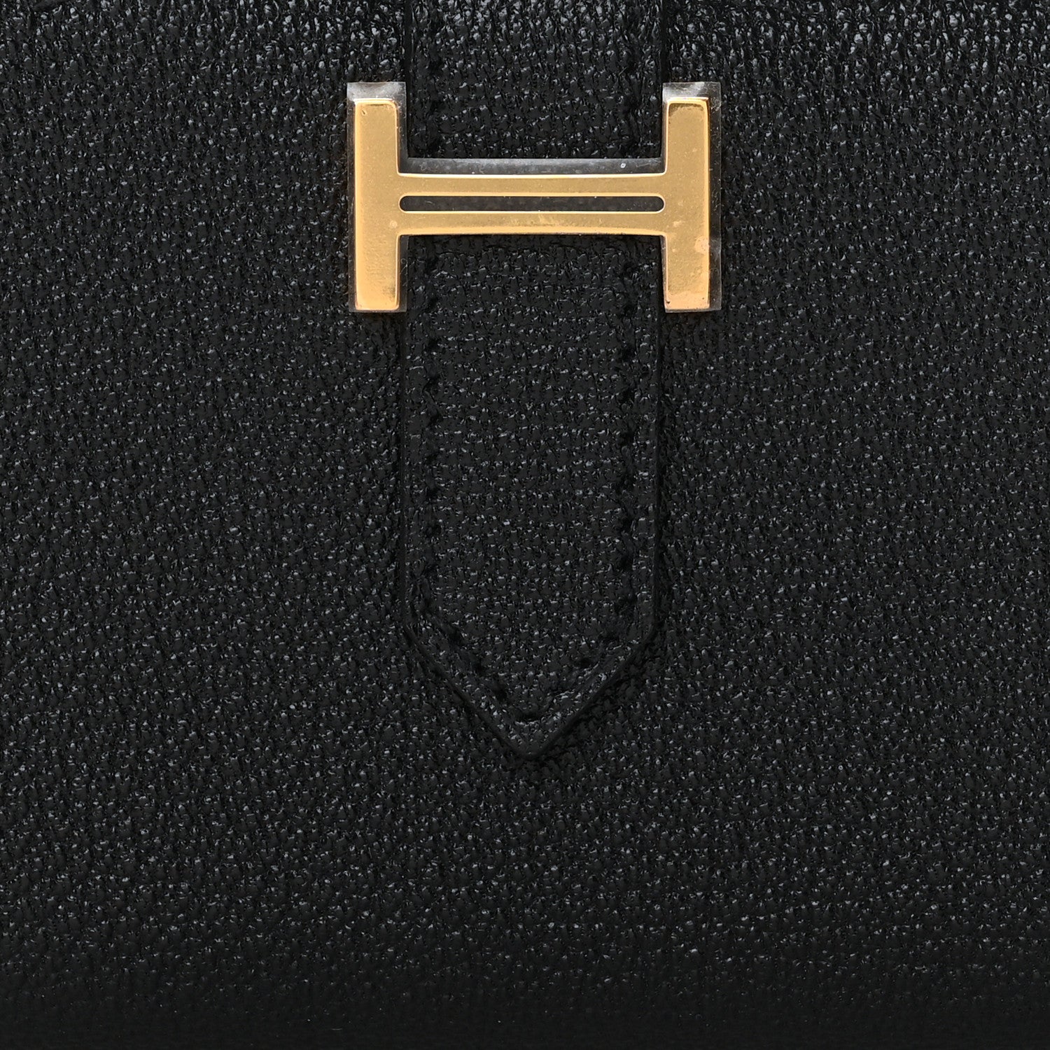 Hermes Chevre Mysore Bearn Card Holder Wallet Black 8 of 9