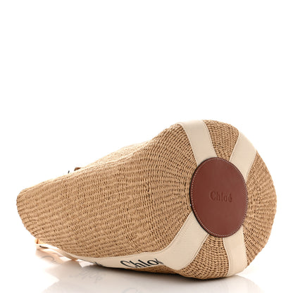 Chloe Raffia Large Woody Tote White 4 of 10