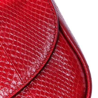 Saint Laurent Snakeskin Small Kaia Satchel Peach Red 15 of 16