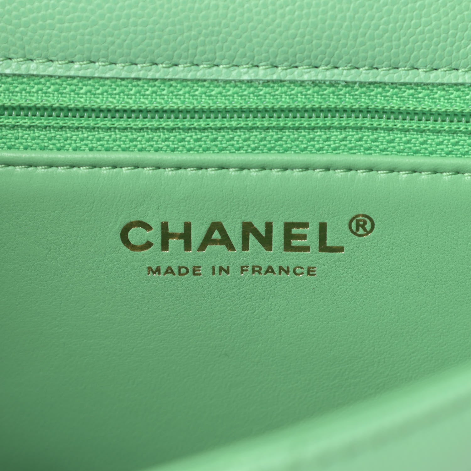 Chanel Caviar Quilted Medium Sweet Classic Flap Green 6 of 11