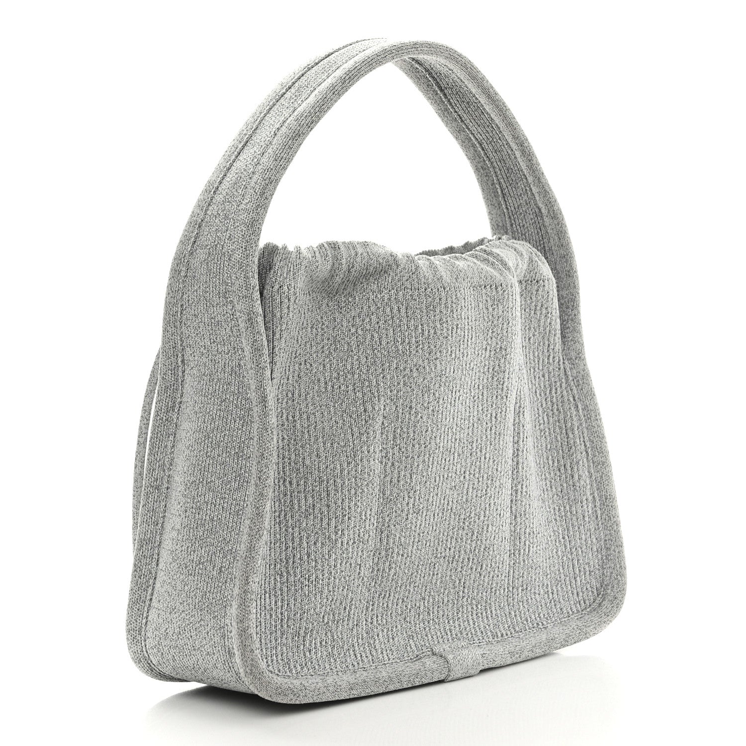 Alexander Wang Metallic Ribbed Knit Small Ryan Bag Silver 3 of 10