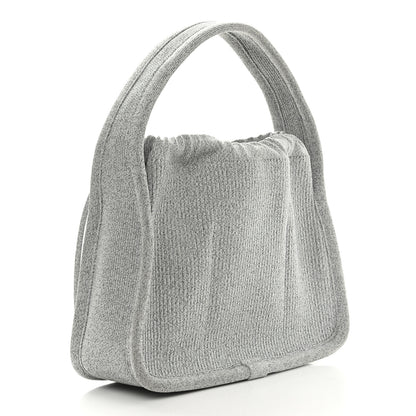 Alexander Wang Metallic Ribbed Knit Small Ryan Bag Silver 3 of 10