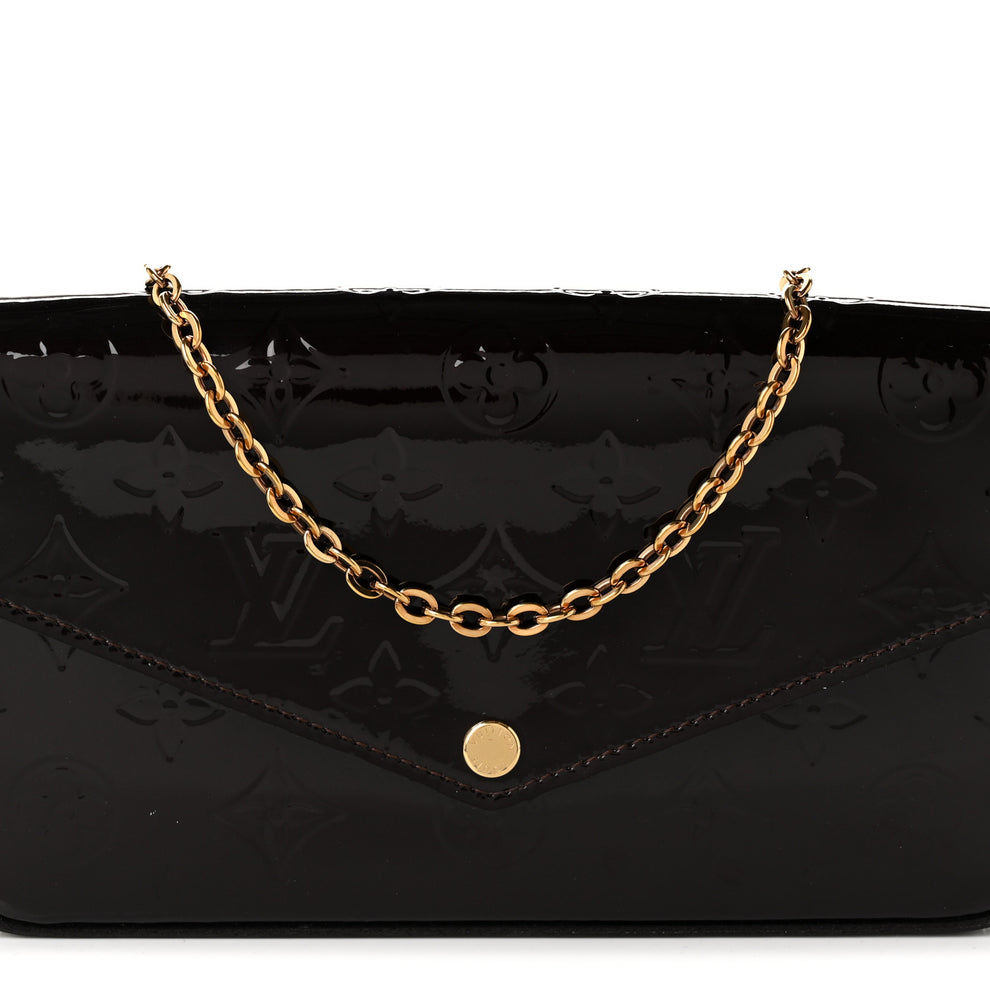 Louis Vuitton Vernis Pochette Felicie Chain Wallet Amarante 2001702 ...