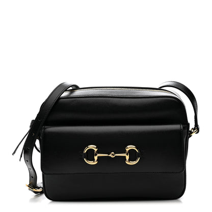 Gucci Textured Calfskin Small Horsebit 1955 Shoulder Bag Black 1 of 25