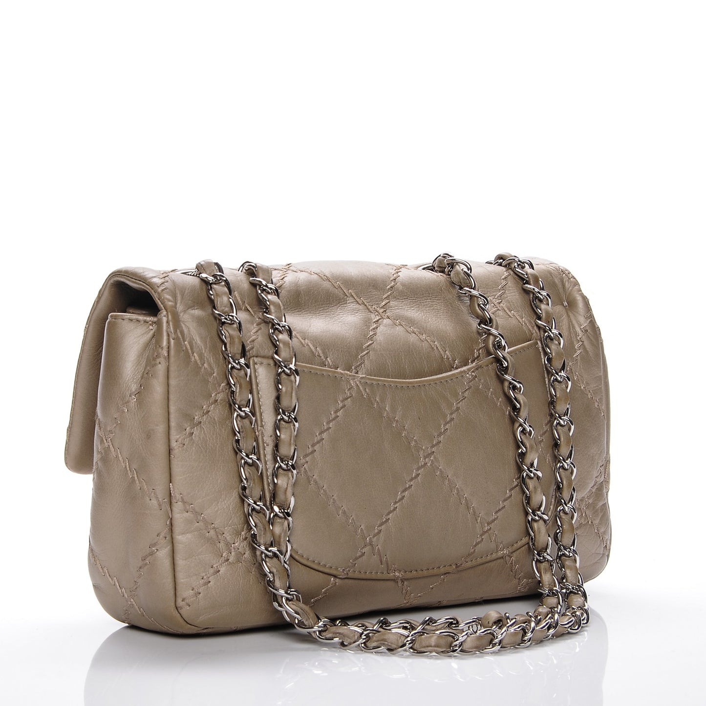 Calfskin Ultimate Stitch Flap Gold