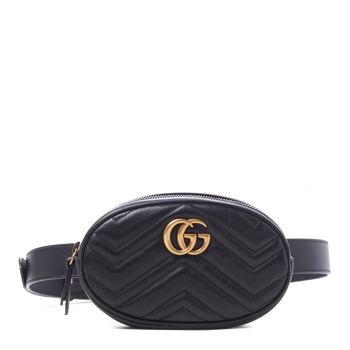 Calfskin Matelasse GG Marmont Belt Bag 85 34 Black