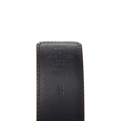 Louis Vuitton Calfskin Monogram 40mm LV Initiales Reversible Belt Strap 85 34 Black 5 of 5