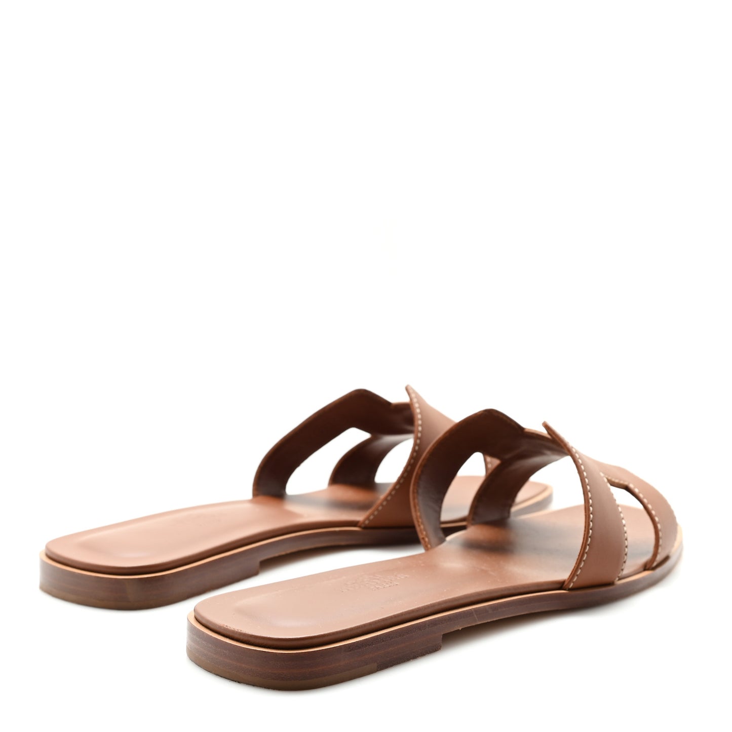 Box Calfskin Oran Sandals 38.5 Gold