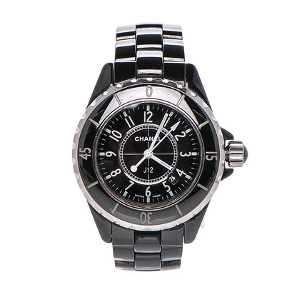 Chanel Stainless Steel Ceramic 33mm J12 Quartz Watch Black 1 of 5