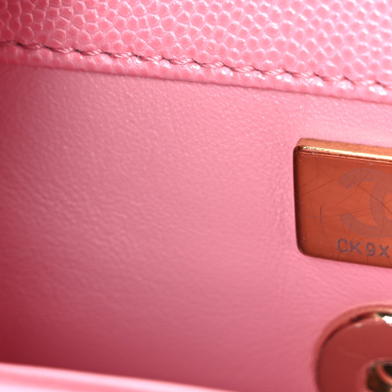 Chanel Caviar Quilted Mini Coco Chain Handle Flap Pink 7 of 11