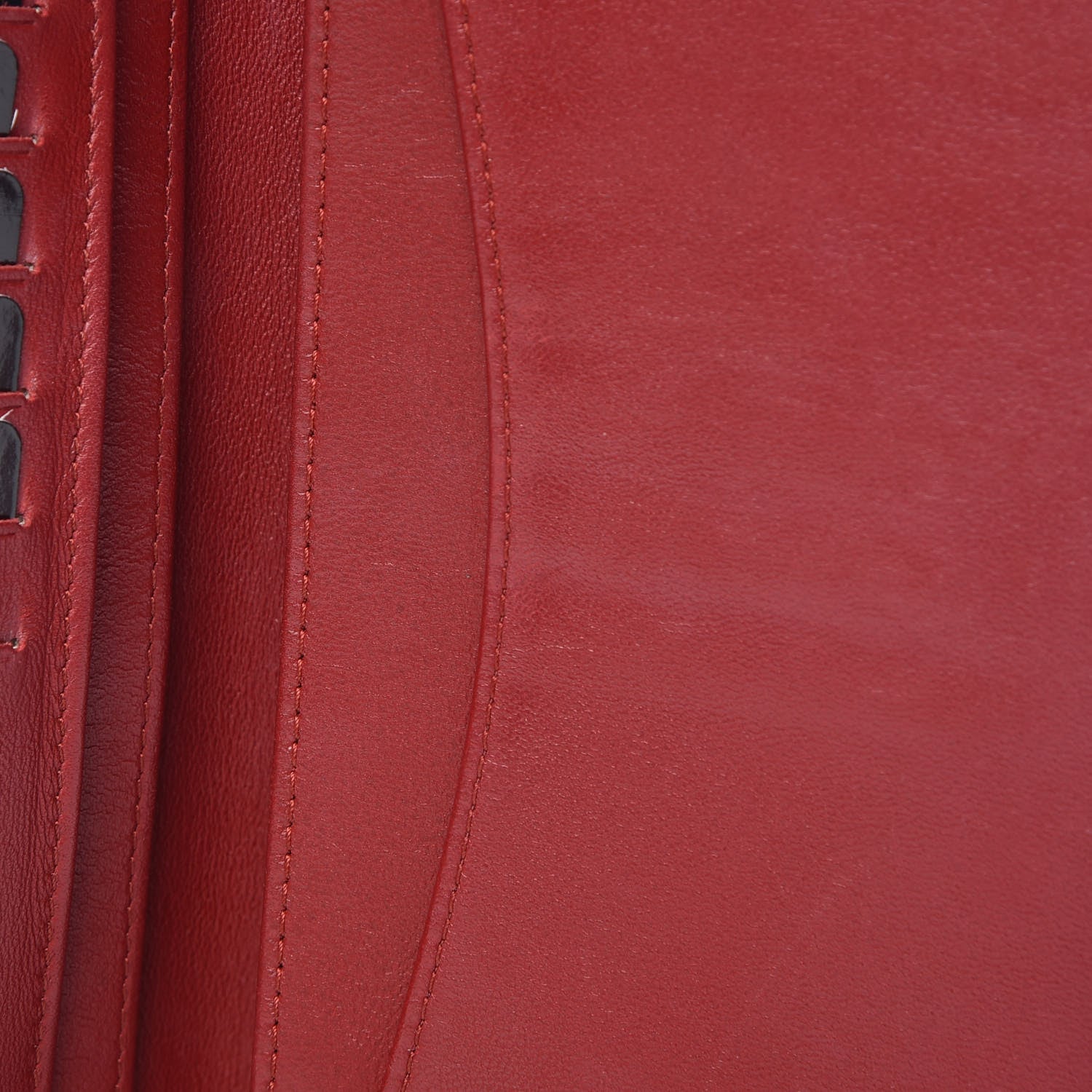 Chanel Lambskin Quilted Yen Wallet Red 8 of 15