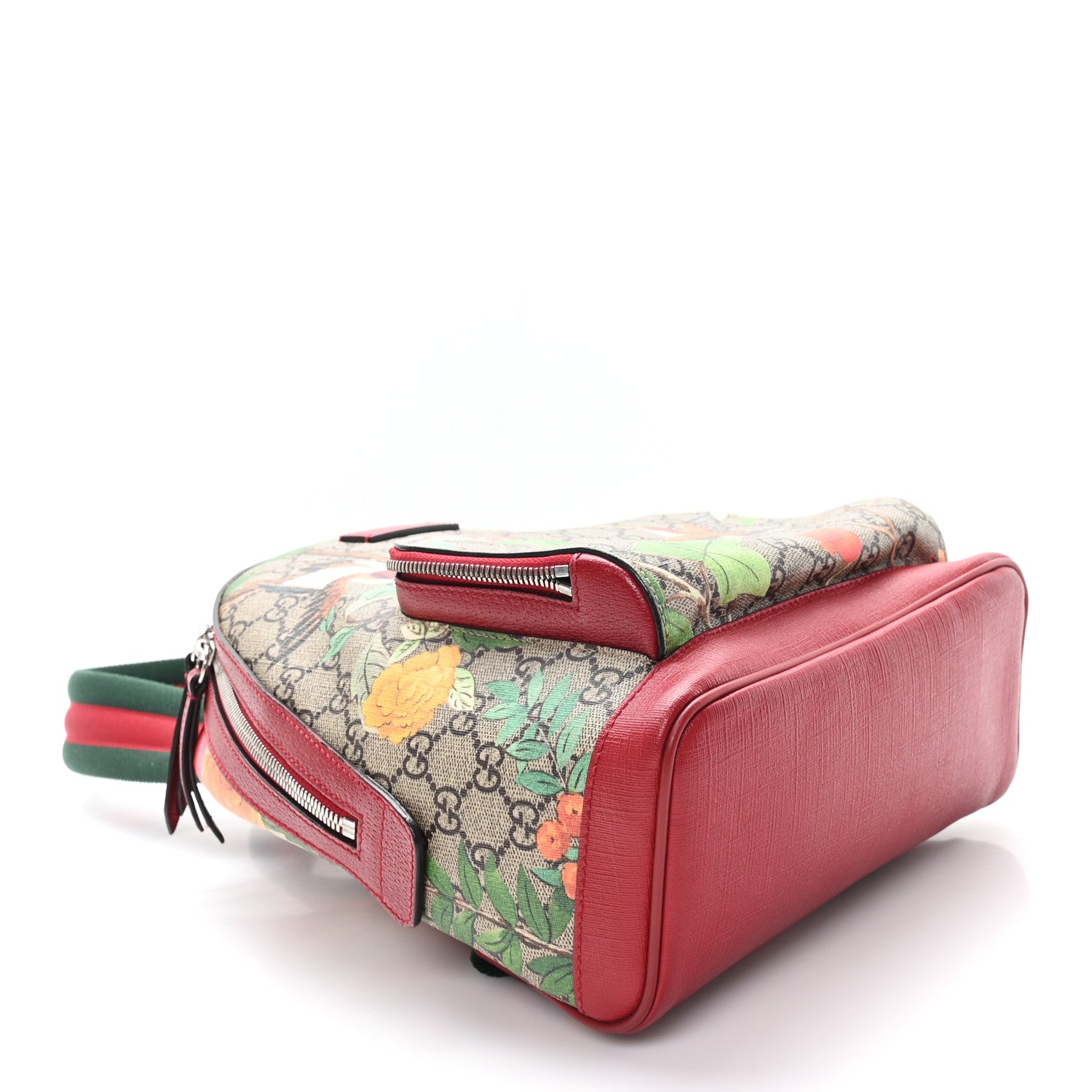 Gucci GG Supreme Monogram Tian Web Small Day Backpack Beige