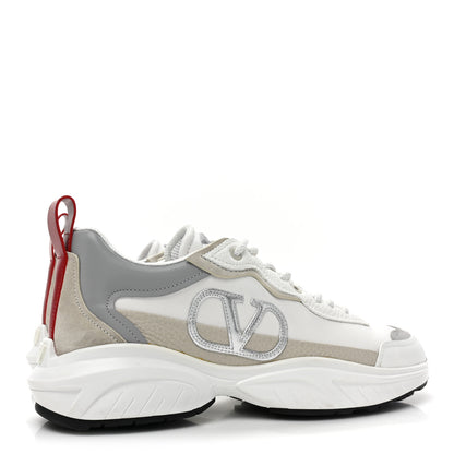 Valentino Garavani Calfskin Split Shegoes Sneakers 39 Ghiaccio White 5 of 9
