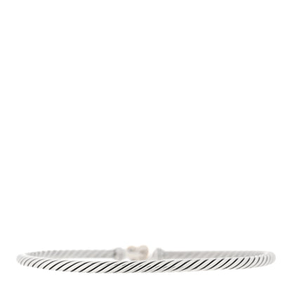 David Yurman Sterling Silver 18K Yellow Gold 3mm Cable Collectibles Heart Bracelet 2 of 4
