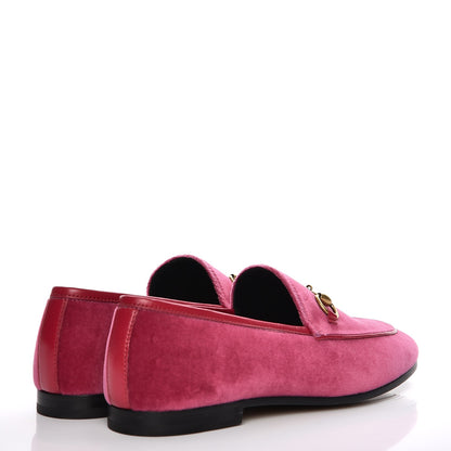 Gucci Velvet Horsebit Womens Jordaan Loafers 36.5 Light Raspberry Rose 4 of 7