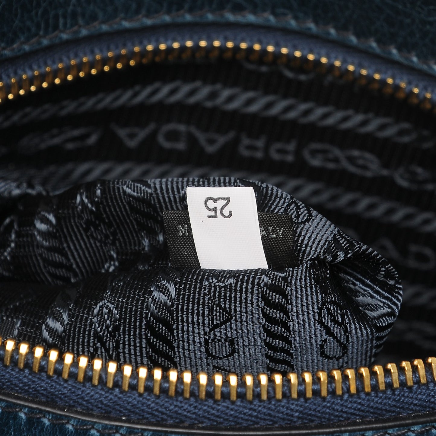 Vitello Shine Shopping Satchel Denim