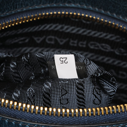 Prada Vitello Shine Shopping Satchel Denim 9 of 9